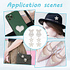 8Pcs 4 Styles Star/Flower/Heart/Butterfly Non-woven Fabric Appliques DIY-GO0001-71-7