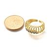 Brass Micro Pave Clear Cubic Zirconia Cuff Rings RJEW-U035-09GP-5