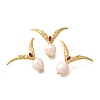 Brass Cubic Zirconia Pendants KK-Q043-08G-1