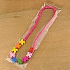 Colorful Wood Necklaces for Kids NJEW-JN00306-02-3