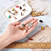 12Pairs 12 Colors Opaque Resin & Walnut Wood Stud Earring Findings MAK-CD0001-05-8
