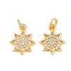 Brass Micro Pave Cubic Zirconia Charms KK-F927-09B-G-1
