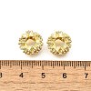 Flower Brass Micro Pave Cubic Zirconia European Beads KK-V008-19G-03-2