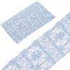 5Yards Polyester Flower Lace Ribbons with Paillettes OCOR-GF0005-24E-1