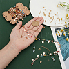 Brass Butterfly & Rhinestone Diamond Charms Bracelet Bib Necklace DIY Making Kit DIY-WR0004-17-3