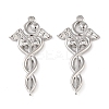 Brass Micro Pave Clear Cubic Zirconia Pendants KK-Q816-16P-1
