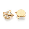 304 Stainless Steel Rhinestone Charms STAS-N110-40G-2