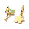 Enamel Sakura Flower Dangle Hoop Earrings STAS-H175-21G-B-2