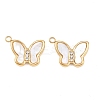 Natural Shell Butterfly Charms STAS-L022-571G-1