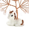 Natural Rose Quartz Chips Tree of Life Decorations DJEW-A017-01M-3