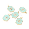 Brass Micro Pave Clear Cubic Zirconia Pendants ZIRC-Z019-44B-NR-1