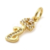 Brass Micro Pave Cubic Zirconia Pendants KK-M273-01G-I-2
