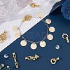 7Pcs 7 Styles Rack Plating Brass Micro Pave Clear Cubic Zirconia Fold Over Clasps KK-FH0004-70-6