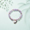 Natural Lavender Amethyst Stretch Bracelet BJEW-JB08525-05-2