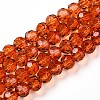 Baking Paint Transparent Glass Beads Strands DGLA-A035-T4mm-A04-1
