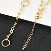 Brass 8 Link Chain Y Lariat Necklaces NJEW-H087-02G-3