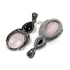 Natural Rose Quartz & Obsidian Pendants G-I370-08AS-05-2