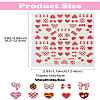 7 Sheets 7 Styles Valentine's Day Theme Paper Nail Art Sticker DIY-CJ0002-86-8