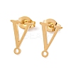 Ion Plating(IP) 304 Stainless Steel Stud Earrings FIND-Q103-01V-G-1