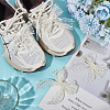 6Pcs 3 Styles Bowknot Resin Imitation Pearl Shoe Charms FIND-WR0011-81A-4