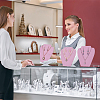 Bust Shaped Velvet Necklaces Jewelry Display Stands ODIS-WH0043-159B-5