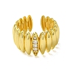 Brass with Cubic Zirconia Rings RJEW-B057-01G-01-2