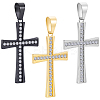 3Pcs 3 Colors 304 Stainless Steel Pendants STAS-BBC0007-18-6