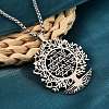 201 Stainless Steel Hollow Tree of Life Pendant Box Chain Necklaces LS-NJEW-M086-04P-4