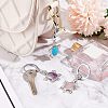 3Pcs 3 Style Natural & Synthetic Stone Keychain KEYC-OC0001-22-6