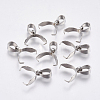 Non-Tarnish 201 Stainless Steel Pinch Bails X-STAS-G174-12P-1