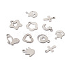 Jewelry 90Pcs 9 Style 304 Stainless Steel Charms STAS-PJ0001-41-2