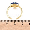 Brass Micro Pave Cubic Zirconia Cuff Open Rings for Women RJEW-K264-16G-02-5