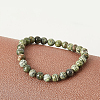 2 Strands Natural Green Zebra Jasper Beads Strands G-OC0002-74-6