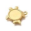 304 Stainless Steel Pendant Cabochon Settings STAS-E545-04B-G-2