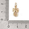 Brass Micro Pave Cubic Zirconia Charms KK-C133-03G-G-3