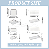80Pcs 4 Styles Rectangle Aluminum & 20Pcs Square Iron Empty Palette Pans FIND-PH0020-97-2