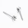Tarnish Resistant 304 Stainless Steel Stud Earring Settings STAS-H376-96-2