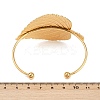Leaf 304 Stainless Steel Cuff Bangles BJEW-V009-02G-2