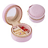 Portable Travel Round Velvet Jewelry Set Storage Zipper Boxes CON-TAC0001-11B-3