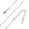 Brass Satellite Chains Necklaces for Women NJEW-D302-61P-2