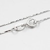 Anti-Tarnish Rhodium Plated 925 Sterling Silver Coreana Chain Necklaces STER-M086-17A-3