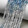 Gradient Color Natural Devil Blue Aquamarine Beads Strands G-NH0072-C01-02-1
