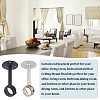 AHADEMAKER 4 Sets 2 Colors 201 Stainless Steel Curtain Rod Ceiling-Mount Brackets FIND-GA0005-68-5