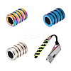 3Pcs 3 Colors Titanium Alloy Spacer Beads PALLOY-NB0002-52-1