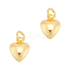 2Pcs 925 Sterling Silver Puffed Heart Charms with Jump Rings STER-UN0001-61G-1