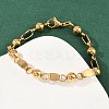 201 Stainless Steel Link Chain Bracelets for Women BJEW-B143-17G-3