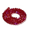 Transparent Electroplate Glass Beads Strands EGLA-A039-T4mm-L27-2