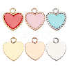 6Pcs 3 Colors 304 Stainless Steel Enamel Charms STAS-UN0032-92-1