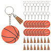 DIY Sports Ball Acrylic Pendant Keychain Making Kits DIY-SP0001-44B-1