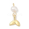 Natural Cultured Freshwater Pearl & Brass Pendants KK-U062-15G-1